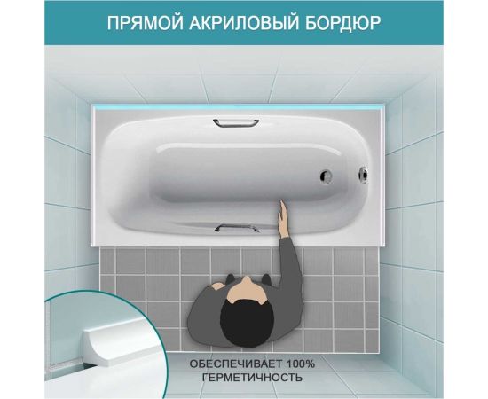 Акриловый Плинтус бордюр для ванной BNV ГЛ12 90 сантиметров 4603320007948 – изображение 4