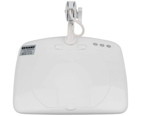 Настольная квадратная лупа REXANT на струбцине, 5Х с подсветкой 60 LED белая 31-0513 – изображение 5