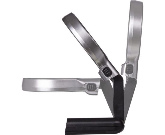 Круглая ручная лупа TDM d 60 мм, 3-х кратное увеличение, рукоятка-трансформер, LED подсветка, 2хАА SQ1025-0903 – изображение 5