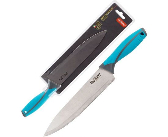 Нож с прорезиненной рукояткой Mallony ARCOBALENO MAL-01AR поварской, 20 см 005520 