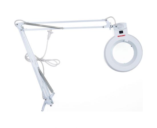 Настольная круглая лупа REXANT 3Х с подсветкой 31-0001 