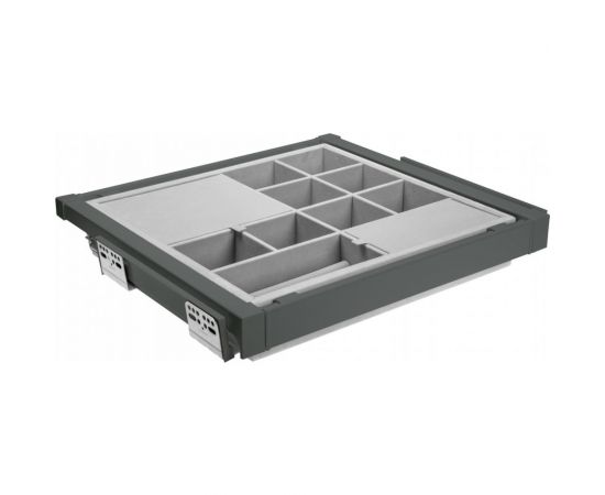 Органайзер для принадлежностей GTV ELITE 600 мм, скрытый монтаж, с доводчиком, антрацит WG-PRZEG60-60 