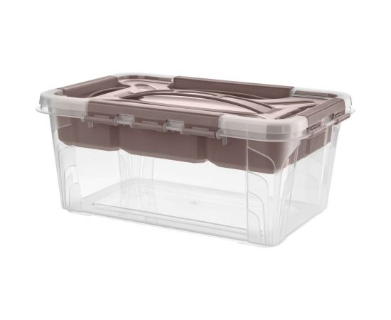 Универсальный ящик Econova Grand Box с замками и вставкой-органайзером, 4,2 л 433224114 