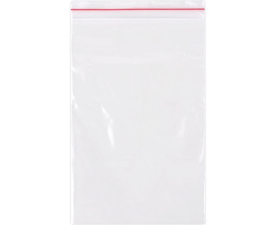 Прочные пакеты BRAUBERG EXTRA ZIP LOCK зиплок, комплект 100 шт, 10x15 cм, ПВД, 80 мкм 608176 