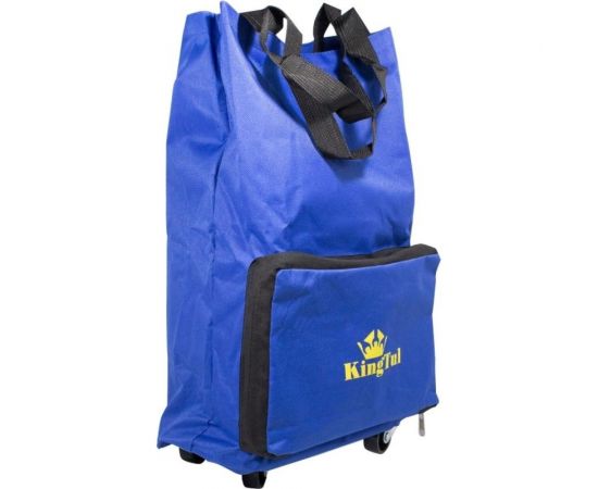 Хозяйственная сумка KINGTUL на 4 колесах с ручками и боковым карманом 140x265x460 мм, карман-190x300 мм, диаметр колес-39 мм KT-FN209-4 