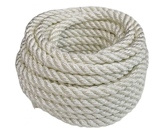 Полиамидный крученый канат truEnergy 12 мм шайба 10 м, белый 12188 