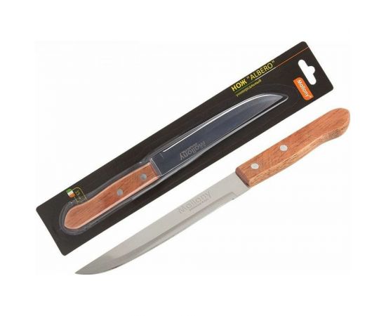 Нож с деревянной рукояткой Mallony ALBERO MAL-03AL универсальный, 15 см 005167 