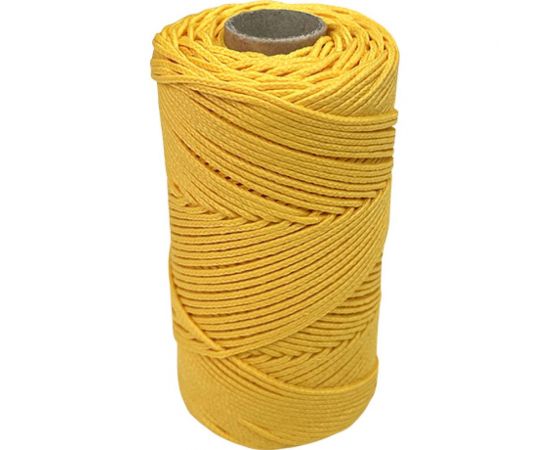 Полипропиленовый плетеный шнур truEnergy 1,5 мм, желтый 100 м 12393 
