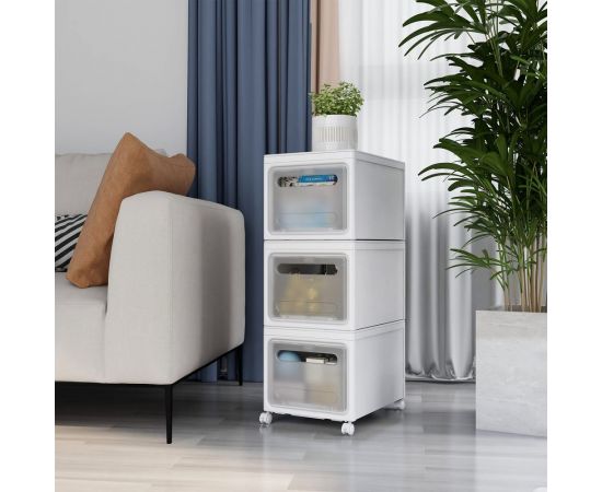 Комод для хранения вещей HOMSU Premium из 3 ящиков с колесиками, 80x30x25 см HOM-1341 