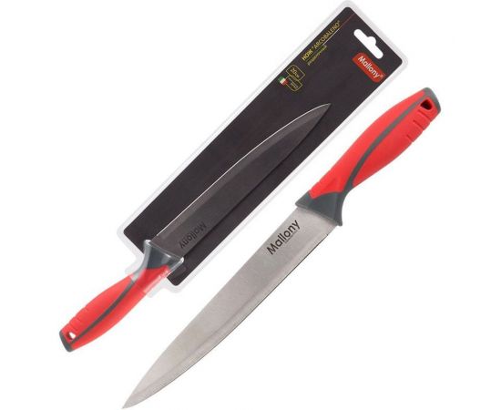 Нож с прорезиненной рукояткой Mallony ARCOBALENO MAL-02AR разделочный, 20 см 005521 