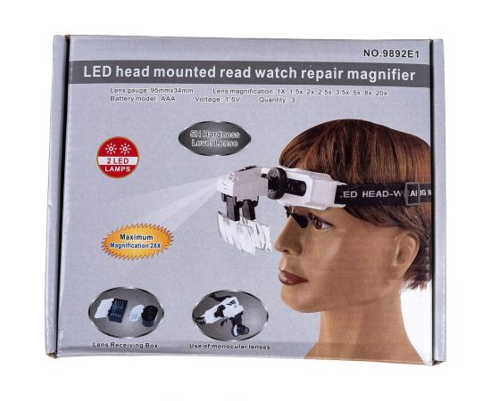 Налобная лупа Pro Legend 28.0x с подсветкой 1 LED PL4404 – изображение 11