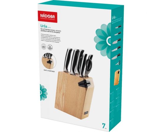 Набор из 5 кухонных ножей, ножниц и ножеточки NADOBA RUT 722716 – изображение 12