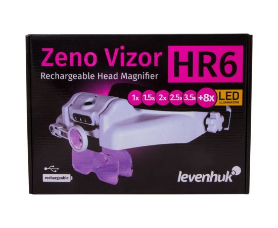Налобная лупа Levenhuk с аккумулятором Zeno Vizor HR6 72615 – изображение 12
