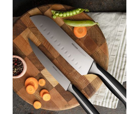 Набор из 5 кухонных ножей, ножниц и блока для ножей с ножеточкой NADOBA серия URSA 722616 – изображение 2
