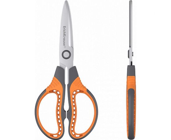 Ножницы ErichKrause Protector, 16.5 см с чехлом, серо-оранжевый 48056 – изображение 2
