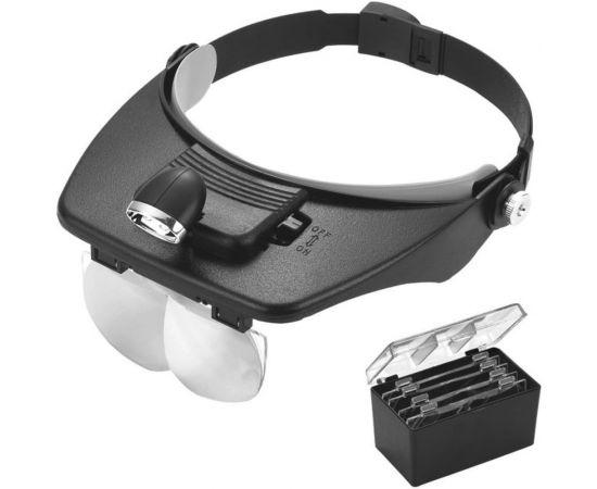 Лупа (налобная, 1.2/1.8/2.5/3.5x, с подсветкой, 2 LED) Pro Legend PL4409 – изображение 2