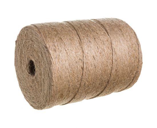 Джутовый шпагат INFORMAT 1кг, 3 нити, толщина 3мм, 1680 текс TC-1000 – изображение 2
