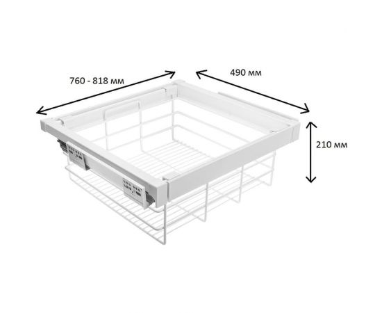 Корзина для белья GTV в модуль 800 мм, белая WG-KOSZ80-10 – изображение 3