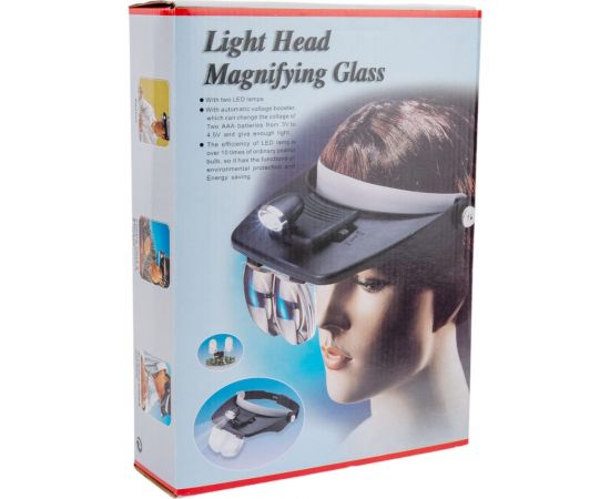 Лупа (налобная, 1.2/1.8/2.5/3.5x, с подсветкой, 2 LED) Pro Legend PL4409 – изображение 3