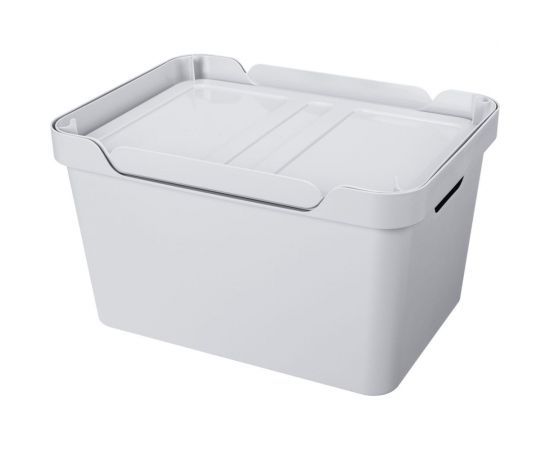 Универсальный ящик Econova Luxe с крышкой, 380х276х220 мм, 18 л светло-серый 433205830 – изображение 4