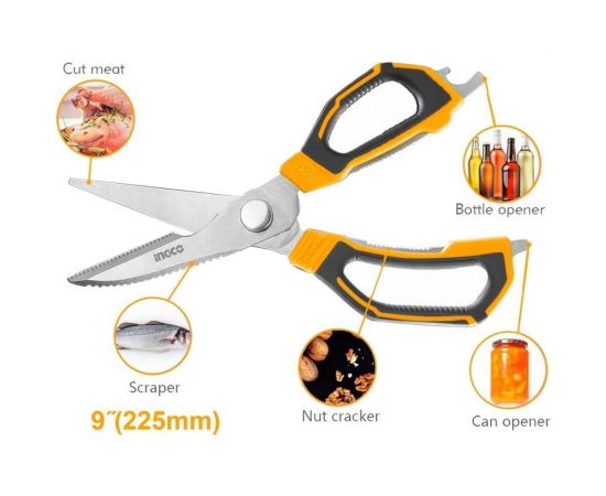 Кухонные ножницы INGCO 225 мм HSCRS822251 – изображение 4