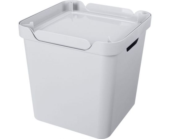 Универсальный ящик с крышкой Econova Luxe 286х286х286 мм, 18л, светло-серый 433242630 – изображение 4