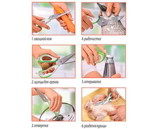 Кухонные ножницы Mallony многофункциональные KS-128 228 см 920103 – изображение 4