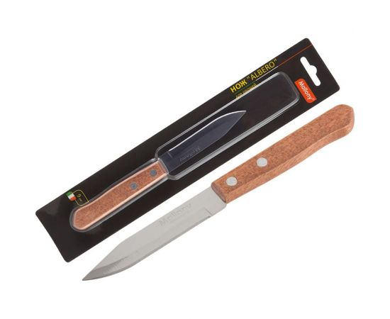 Нож с деревянной рукояткой Mallony ALBERO для овощей 9 см MAL-06AL 005170 – изображение 5