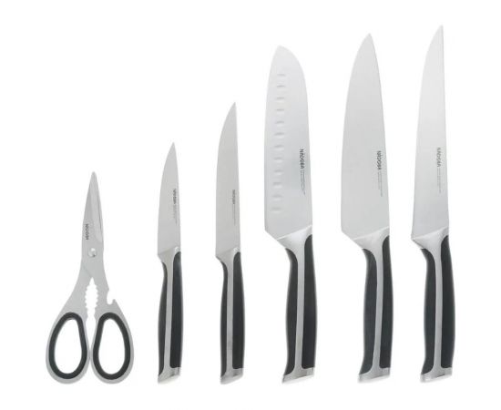 Набор из 5 кухонных ножей, ножниц и блока для ножей с ножеточкой NADOBA серия URSA 722616 – изображение 5