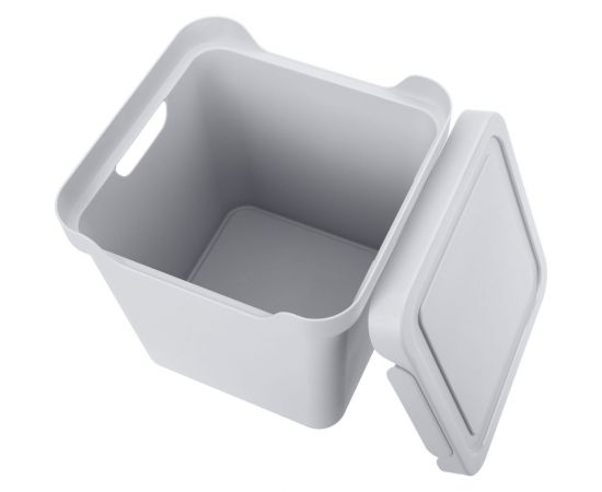 Универсальный ящик с крышкой Econova Luxe 286х286х286 мм, 18л, светло-серый 433242630 – изображение 6