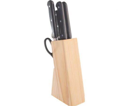 Набор ножей из нержавеющей стали Mallony 7 предметов ручка пластик модель MAL-S01B 985308 – изображение 7