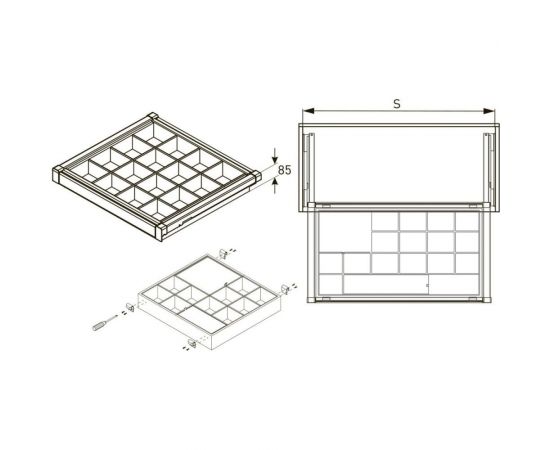 Органайзер для принадлежностей GTV elite 700 мм с доводчиком, цвет белый WG-PRZEG70-10 – изображение 8
