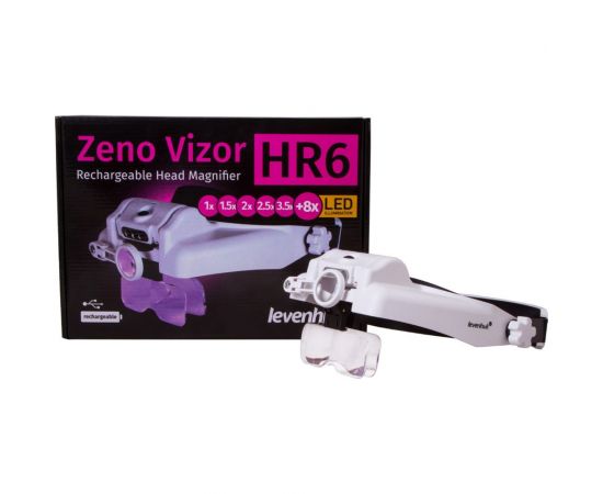 Налобная лупа Levenhuk с аккумулятором Zeno Vizor HR6 72615 – изображение 10
