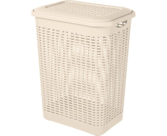Корзина для белья Econova 30 л, 370х260х465 мм бежевый 431293307 