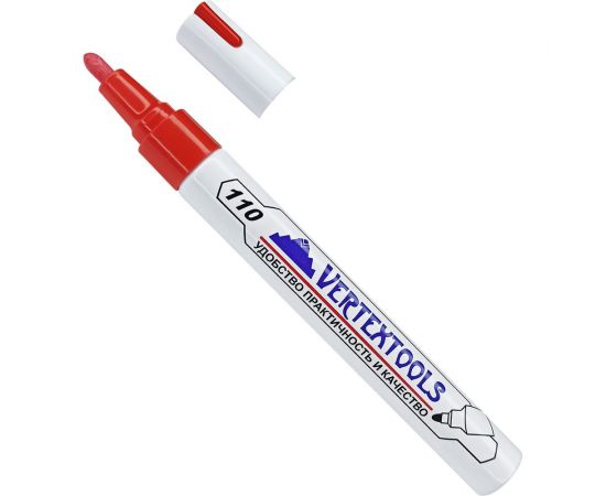 Строительный маркер-краска vertextools красный 0020-03 