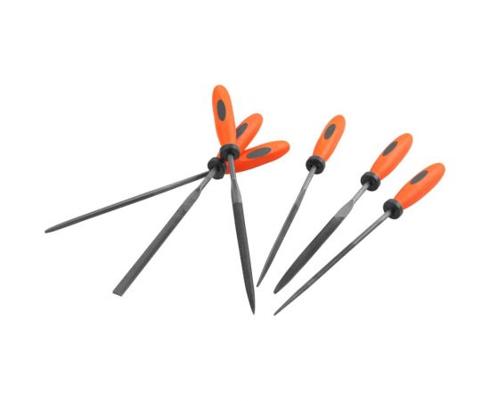 Набор напильников Wokin 6 шт (плоский, плоский остроносый, полукруглый, круглый, трехгранный, квадратный) 1352810 