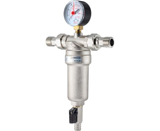 Фильтр промывной с манометром для горячей воды PROFACTOR 1/2" PF FS 239G 