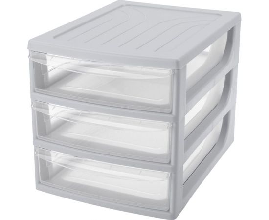 Органайзер Econova формат А4, 3 ящика, 260х368х265 мм, светло-серый 433223930 