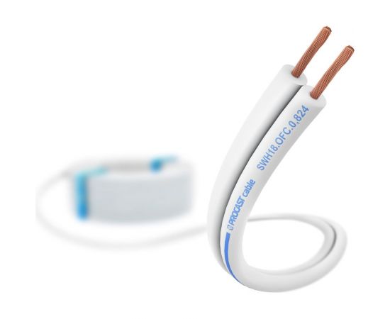 Акустический кабель PROCAST cable SWH 18.OFC.0,824.100, 18AWG 2x0,824mm2, белый, 100 м НФ-00001781 