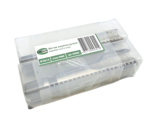 Машинно-ручной метчик TORNERI М33х1.5 комплект из 2-х штук Р6М5 024350 