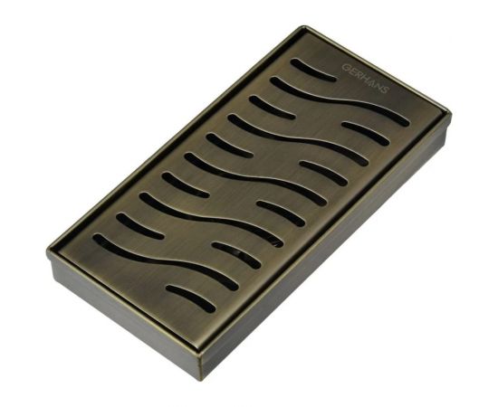 Трап лоток GERHANS античная бронза, с вертикальным выходом, сухой затвор, 100мм/200мм K81410C-20 