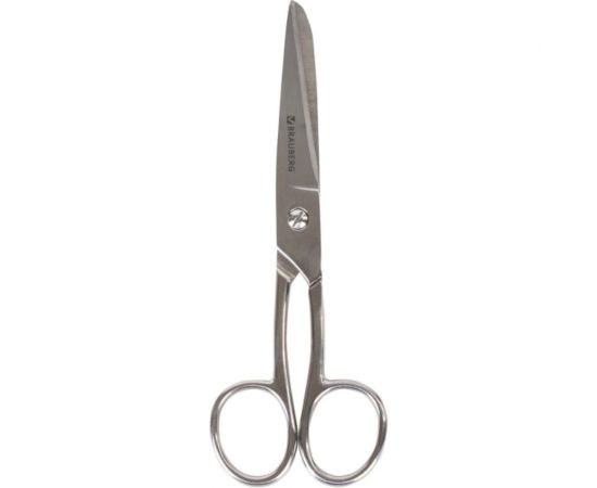 Цельнометаллические ножницы BRAUBERG Professional 150 мм, классической формы 237101 – изображение 2