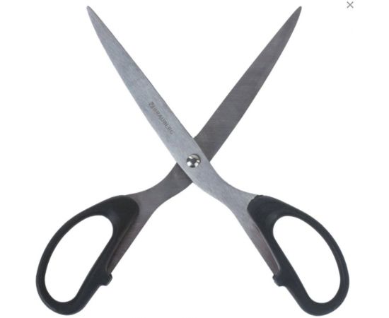 Ножницы BRAUBERG Classic 210 мм, чёрные, 2-х сторонняя заточка 230935 – изображение 2