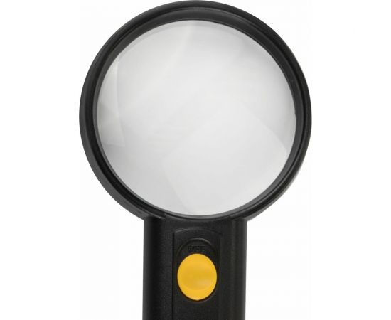 Просмотровая лупа BRAUBERG с подсветкой, диаметр 75 мм, увеличение 3, корпус черный 454130 – изображение 2