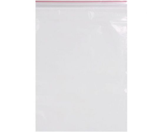 Пакеты с замком/зиплок-гриппер BRAUBERG, 100 шт, 250х300 мм, ПВД, толщина 40 микрон 606217 – изображение 2