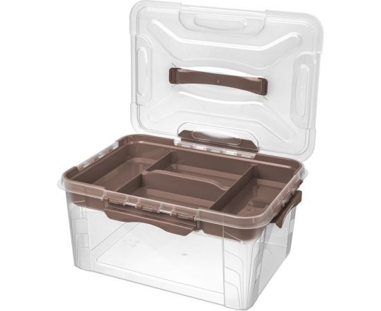 Универсальный ящик Econova Grand Box с замками и вставкой- органайзером, 15,3 л 433224414 – изображение 2