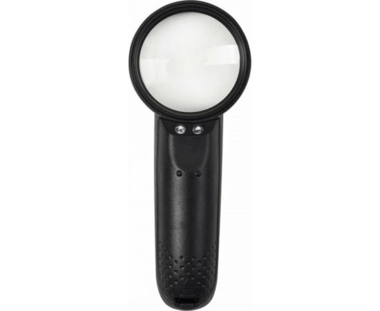 Просмотровая лупа BRAUBERG с подсветкой, диаметр 50 мм, увеличение 5, корпус черный 454128 – изображение 2