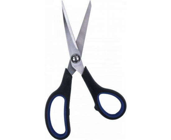 Ножницы BRAUBERG Soft Grip 190 мм, резиновые вставки, серо-зеленые, 3-х сторонняя заточка 230762 – изображение 2