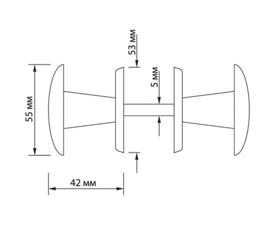 Дверная ручка Литейщик-Плюс РДК-118 античная медь 6508 – изображение 2