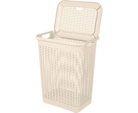 Корзина для белья Econova 30 л, 370х260х465 мм бежевый 431293307 – изображение 3